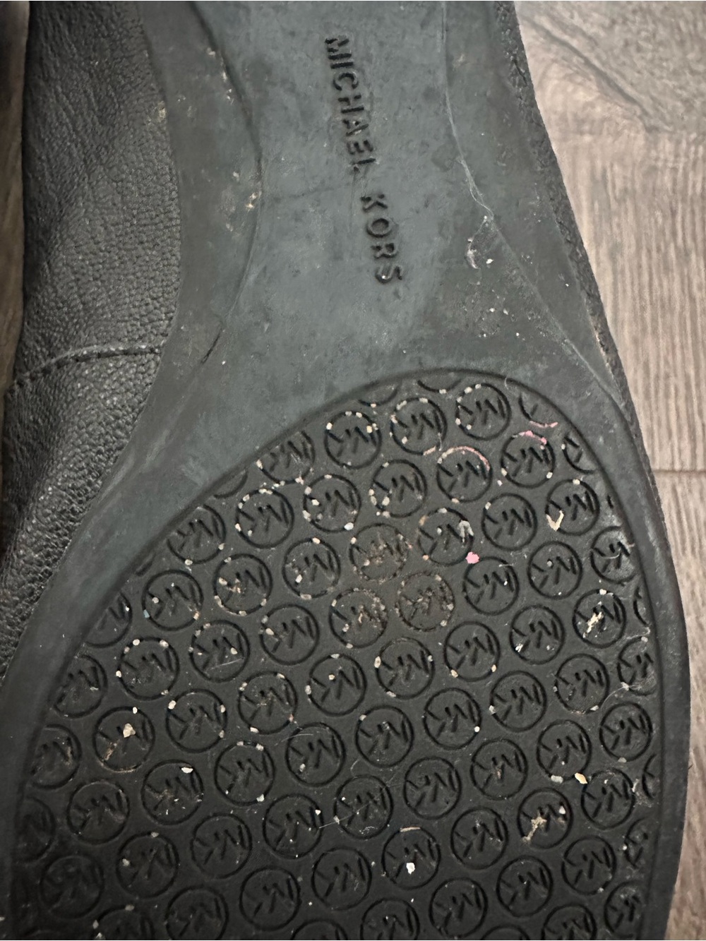 Michael Kors Black Leather Loafers with Gold Buckle Detail - Picture 12 of 12